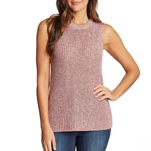 NWOT ANTHROPOLOGIE Ella Moss Marge sleeveless sweater coral S new without tags